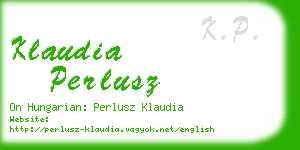klaudia perlusz business card